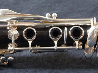 Close-up photo of a clarinet