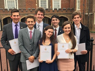 Group awarded their Gold Duke of Edinburgh awards by Prince Edward, Earl of Wessex, at St James’ Palace