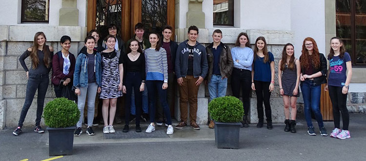 Group of students on Geneva Trip