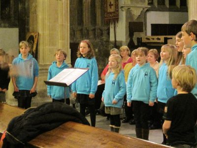 Song Squad rehearsing at Wells Cathedral