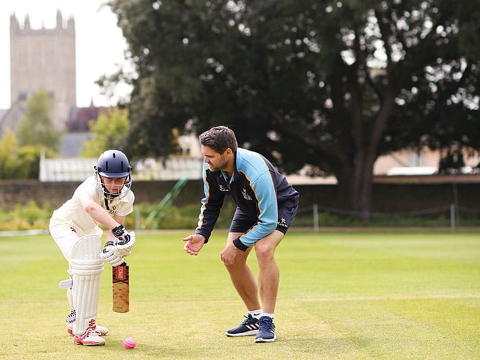Learning Cricket at Wells Independent High School