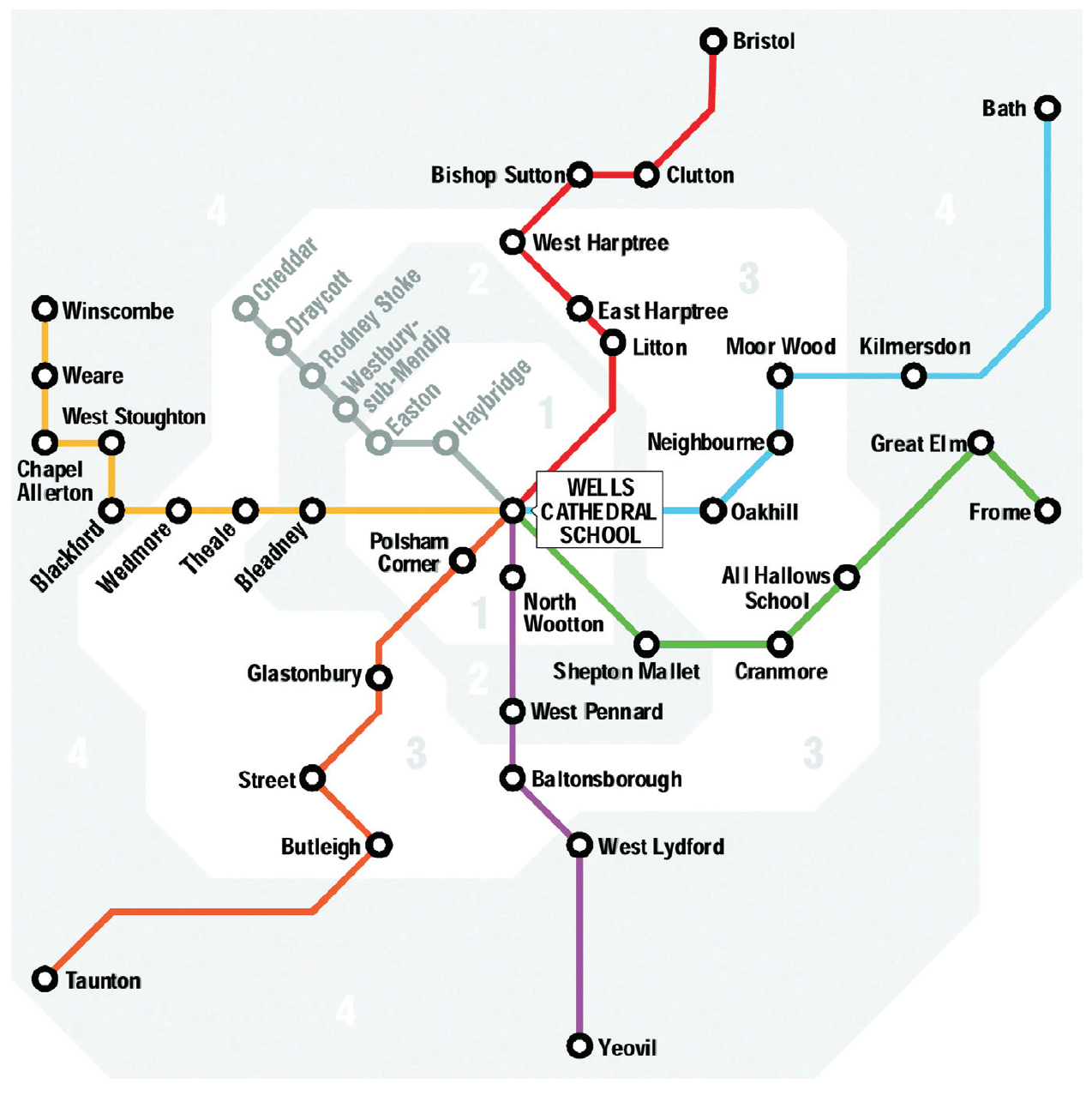 School bus route map