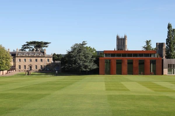 View of Cedars Hall and Cedars House from Cedars Field