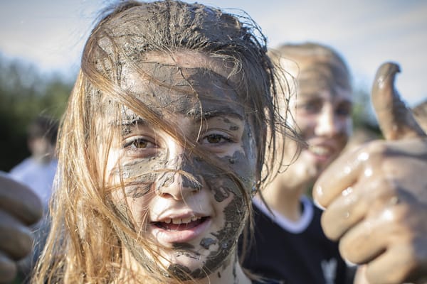 Muddy girl at our CCF Away Day