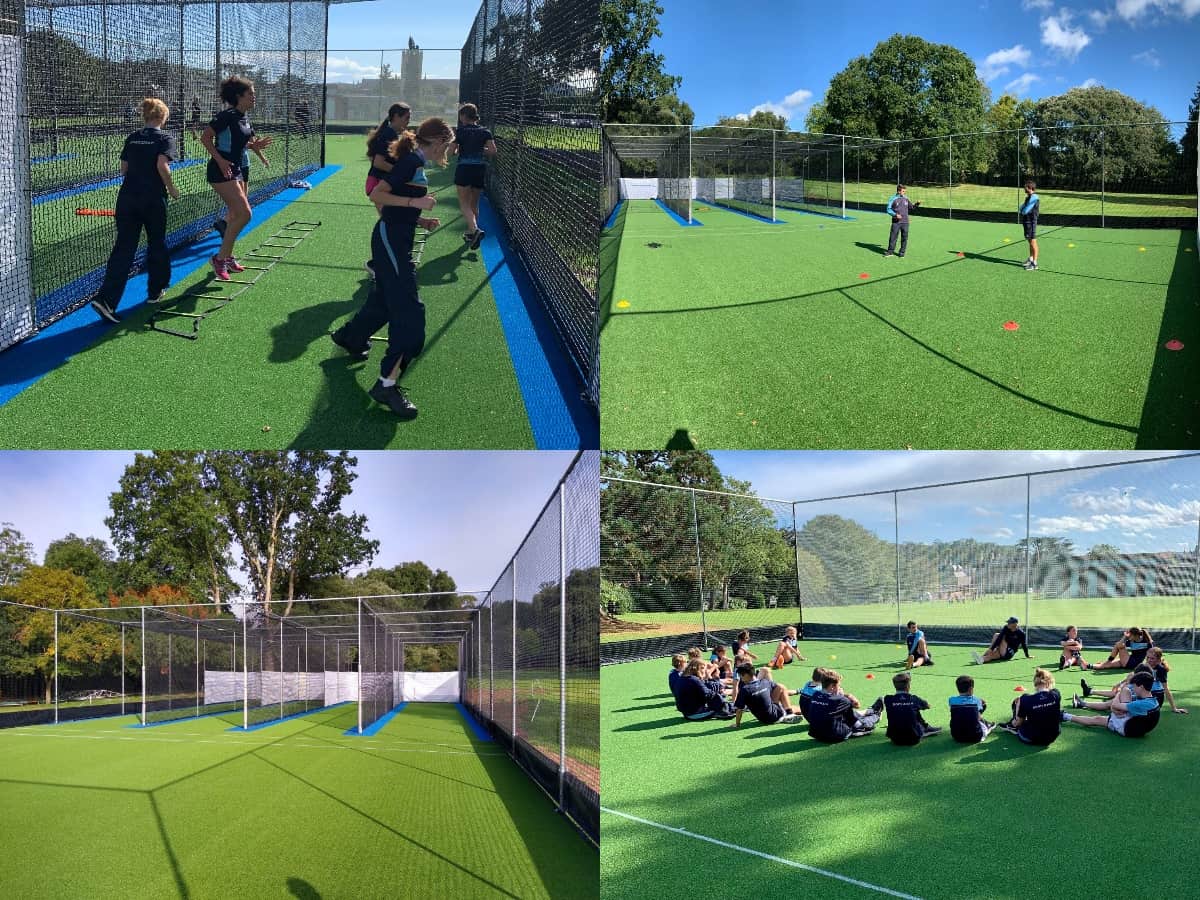 Pupils using our new MUGA