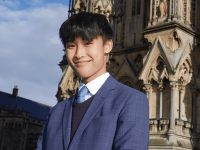 Lloyd Chin, Chorister at Wells Cathedral and pupil at Wells Cathedral School, and independent school in Somerset