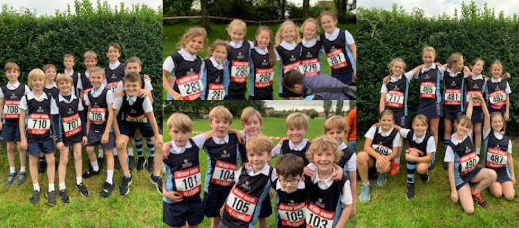 Wells Cathedral Junior Independent School pupils at the Mendip Cross Country Race in Somerset