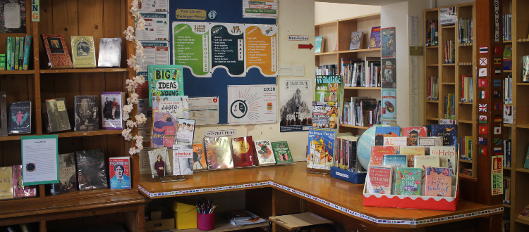 Library Display Wells Cathedral Independent School Somerset WCS