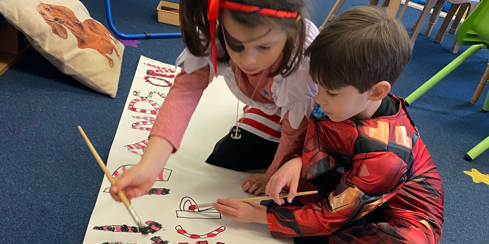 Fancy dress art at our Independent Pre-Prep in Wells, Somerset