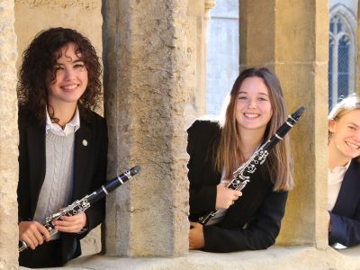 Girls with clarinets at our Specialist Music School in Wells, Somerset, UK