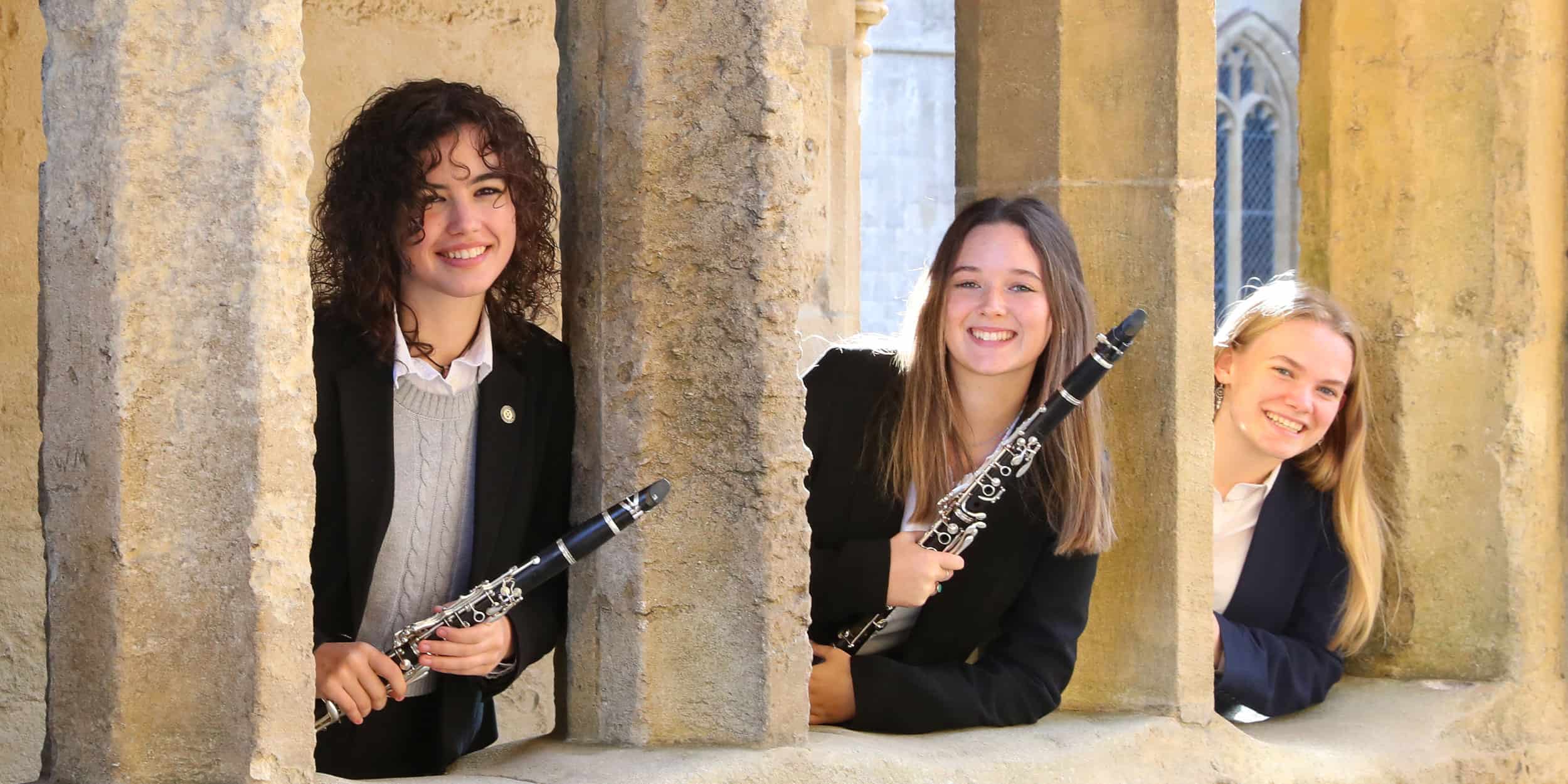 Girls with clarinets at our Specialist Music School in Wells, Somerset, UK