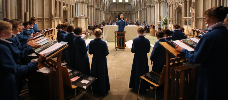 Choristers on ITV News West Country Wells Cathedral Independent School Somerset WCS
