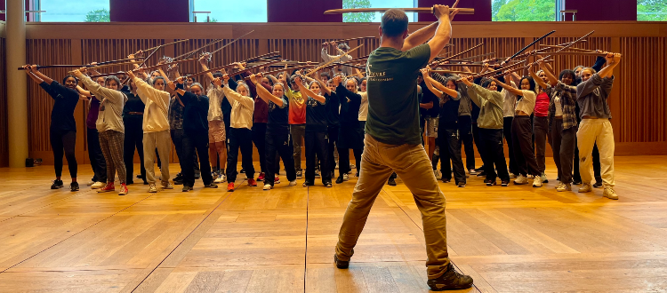 Stage Combat Workshop Mark Ruddick Wells Cathedral Independent School Somerset WCS