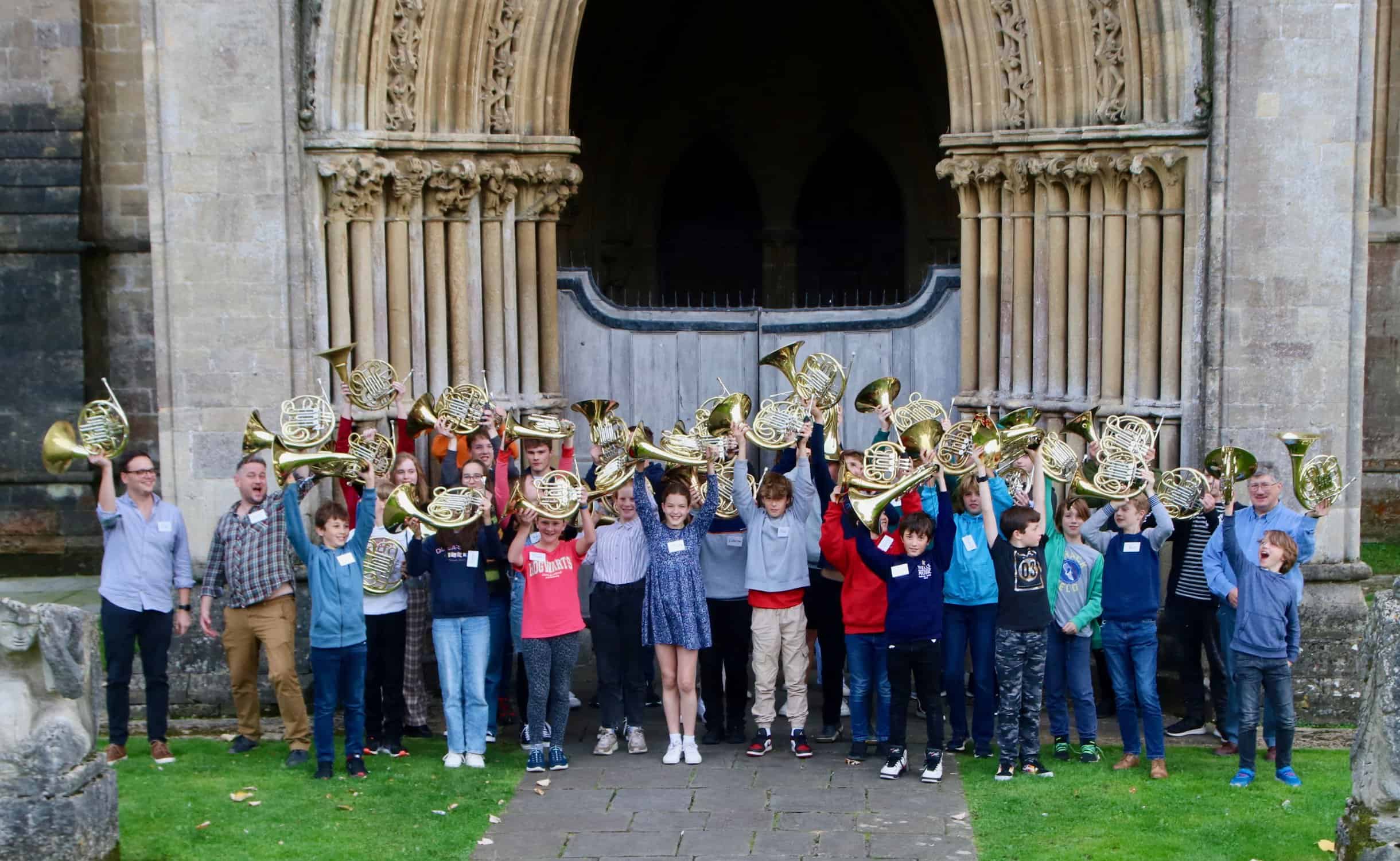 French Horn Day WCS Wells Cathedral Independent School Somerset England