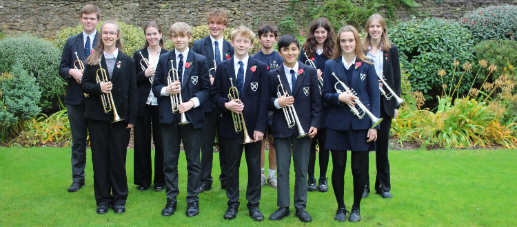 The Last Post Trumpeters WCS Wells Cathedral Independent School Somerset England