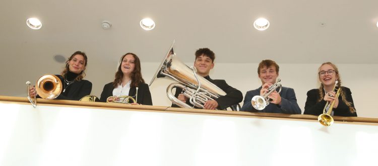 Group of brass players at our Specialist Music School in England