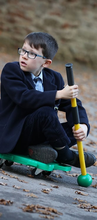 Boy playing at our Independent Prep School in Wells, Somerset