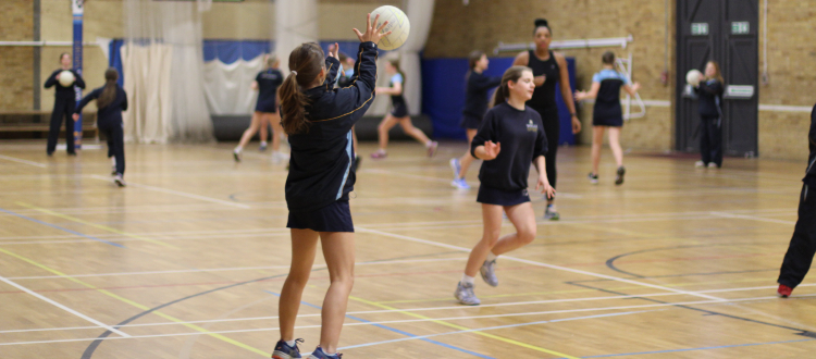 Netball with Eboni Usoro-Brown WCS Wells Cathedral Independent School Somerset England WCS
