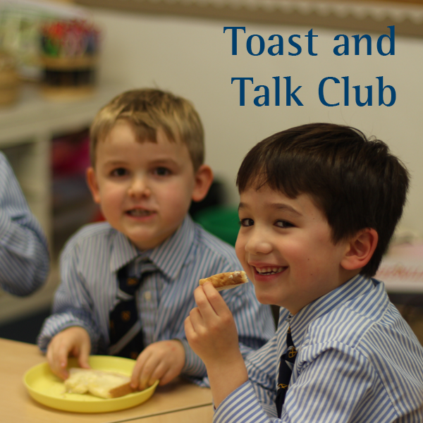 Boys eating toast at our Independent Pre-Prep after-school club