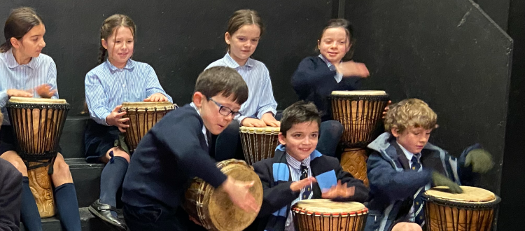 African Drumming WCS Wells Cathedral Independent School Somerset England