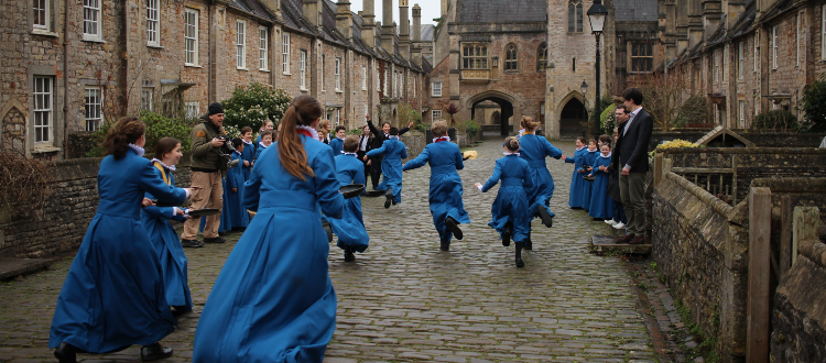 Chorister's Shrove Tuesday Pancake Race WCS Wells Cathedral School Independent Prep Somerset England
