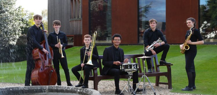 Group of Jazz Musicians at our Specialist Music School in Wells, Somerset, England