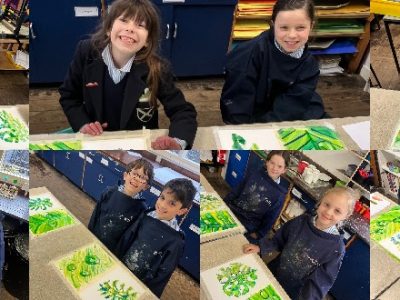 Year 4 Art workshop at Wells Cathedral School WCS an Independent Prep in Somerset England
