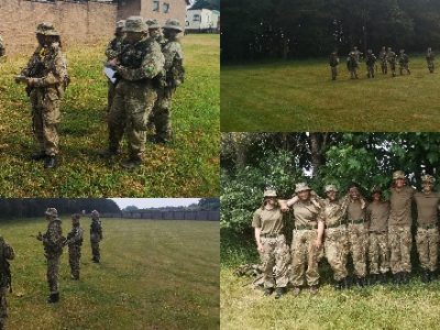 CCF Rifles cadets at Yoxter Training Camp WCS Wells Cathedral School an Independent Prep in Somerset England