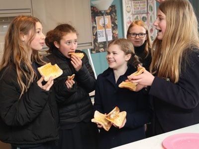 toast at breaktime at our independent school in Somerset