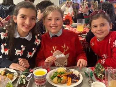 Christmas Lunch and Christmas Jumper Day WCS Wells Cathedral School Independent Prep Somerset England
