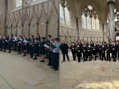 Choristers work with OW Hollywood composer WCS Wells Cathedral School Independent Prep Somerset England