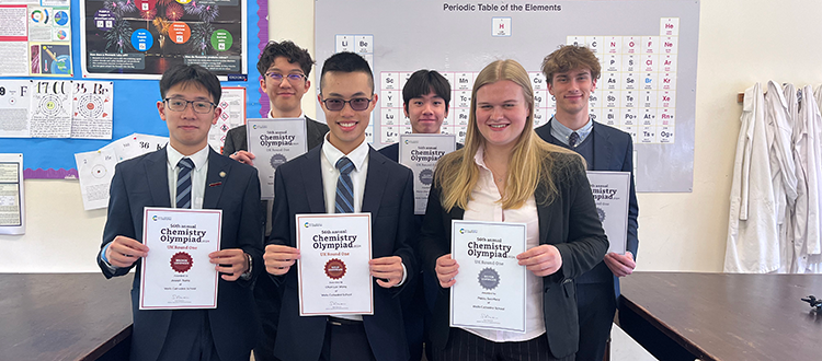 UK Chemistry Olympiad certificates awarded WCS Wells Cathedral School Independent Prep Somerset England