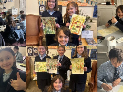 Year 4 take part in live paint-along WCS Wells Cathedral School Independent Prep Somerset England