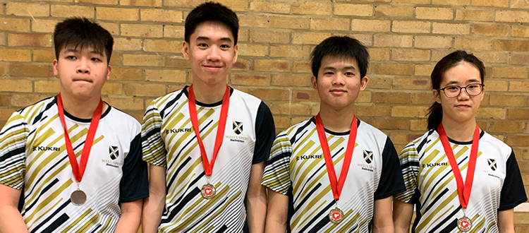 Badminton team finish League in strong position WCS Wells Cathedral School Independent Prep Somerset England