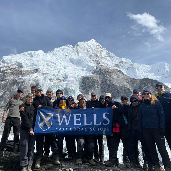 Group of pupils at Everest Base Camp