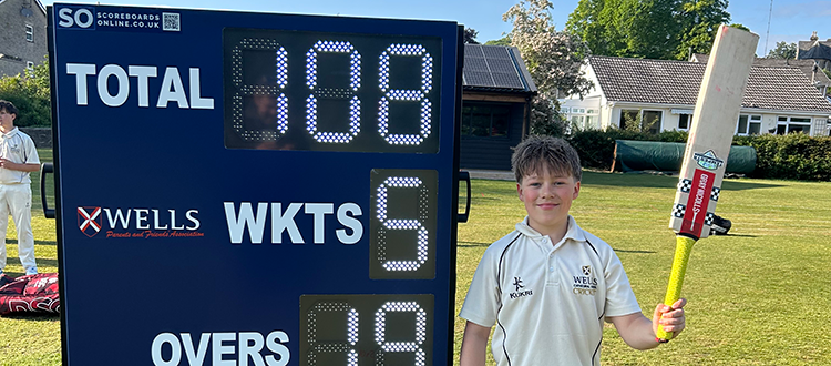 New scoreboard at Tor WCS Wells Cathedral School Independent Prep Somerset England