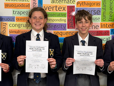 University of Southampton Maths Challenge WCS Wells Cathedral School Independent Prep Somerset England