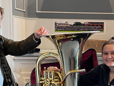Brass Department receives new tuba WCS Wells Cathedral School Independent Prep Somerset England