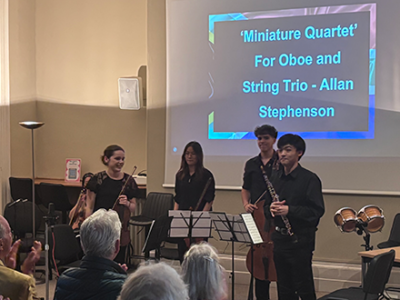 Emma and friends deliver charity evening WCS Wells Cathedral School Independent Prep Somerset England