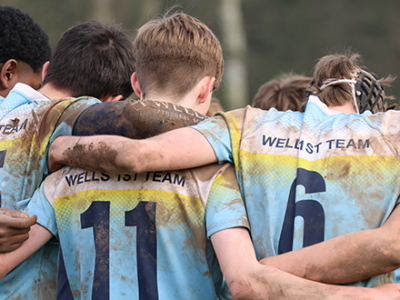 Rugby celebrations WCS Wells Cathedral School Independent Prep Somerset England