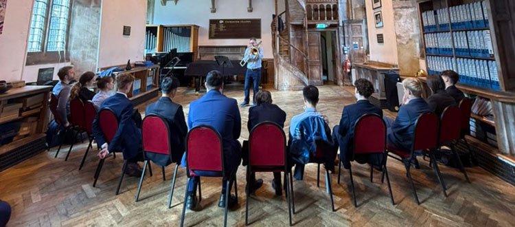 Ian Bousfield masterclass Brass WCS Wells Cathedral School Independent Prep Somerset England
