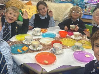 Pre-Prep's golden tea party WCS Wells Cathedral School Independent Prep Somerset England