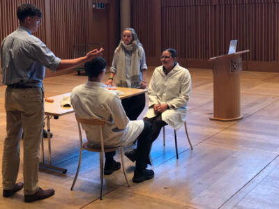 Sixth Form assembly WCS Wells Cathedral School Independent Prep Somerset England