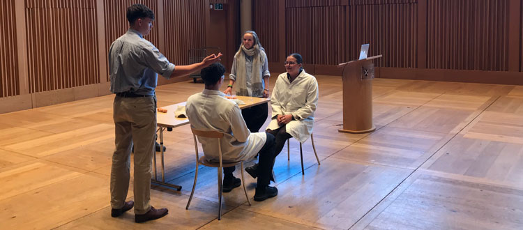 Sixth Form assembly WCS Wells Cathedral School Independent Prep Somerset England