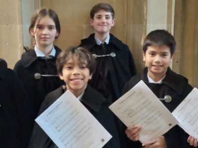 Choristers sing at Primary Music Outreach Concert WCS Wells Cathedral School Independent Prep Somerset England