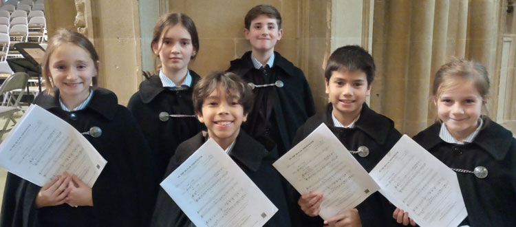 Choristers sing at Primary Music Outreach Concert WCS Wells Cathedral School Independent Prep Somerset England