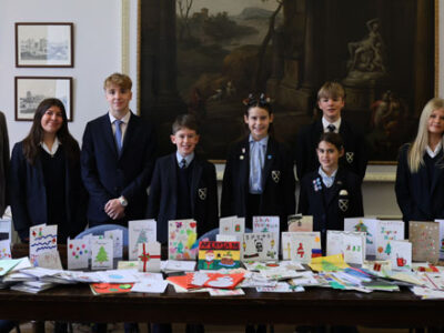 Christmas cards for care homes WCS Wells Cathedral School Independent Prep Somerset England