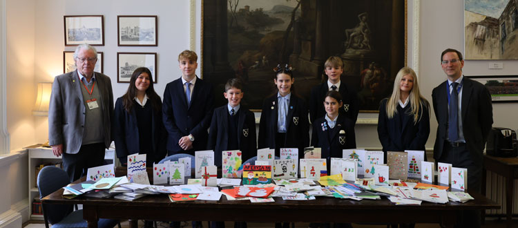 Christmas cards for care homes WCS Wells Cathedral School Independent Prep Somerset England