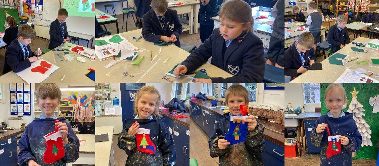 Year 3’s felt stockings WCS Wells Cathedral School Independent Prep Somerset England