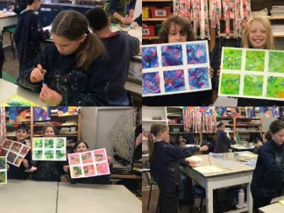 Year 5 Art workshop WCS Wells Cathedral School Independent Prep Somerset England